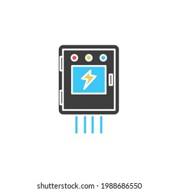 Fuse box icon in colorfull style, eps 10