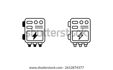 Fuse Box icon design with white background stock illustration