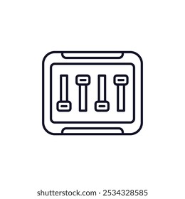fuse box icon in line design