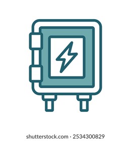Plantilla de diseño de Vector de icono de caja de fusibles simple y limpia