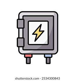 Plantilla de diseño de Vector de icono de caja de fusibles simple y limpia