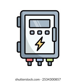 Sicherungskasten Symbol Vektor Design Vorlage einfach und sauber