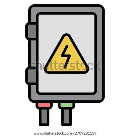 Fuse box icon vector design template simple