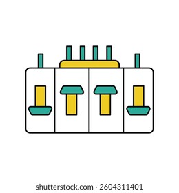 fuse box icon with white background vector stock illustration