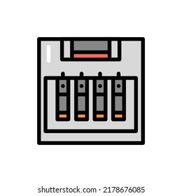 Fuse box сolor line icon. Pictogram for web page.