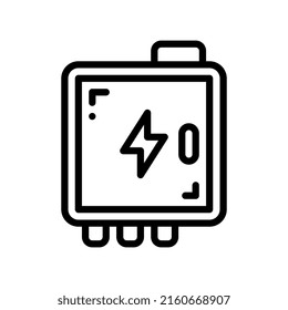 icono de estilo de línea de la caja de fusibles. ilustración vectorial para diseño gráfico, sitio web, aplicación. EPS 10