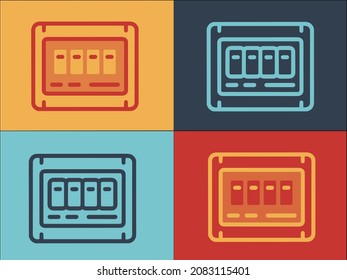 Fuse Box Logo Template, Simple Flat Icon Of Electric,power,fuse