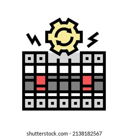 Sicherungskasten Ersatzfarbsymbol Vektorgrafik. Sicherungskasten-Ersatzzeichen. einzelne Symbolillustration