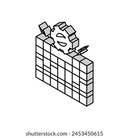 fuse box replacement isometric icon vector. fuse box replacement sign. isolated symbol illustration