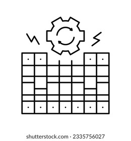 fuse box replacement line icon vector. fuse box replacement sign. isolated contour symbol black illustration