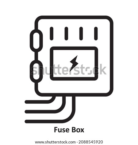 Fuse Box. simple icon design, best used for banner, flayer, or web application. Editable stroke with EPS 10 file format