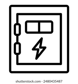 Design des Sicherungskasten-Vektorgrafiken-Symbols