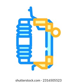 vector de icono de color de ingeniero eléctrico de fusible. señal de ingeniero eléctrico de fusible. ilustración de símbolo aislado