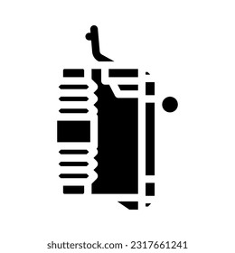 Sicherung der Glyph-Symbol-Vektorgrafik des Elektroingenieurs. Sicherungszeichen für elektrische Ingenieure. einzelne Symbolillustration