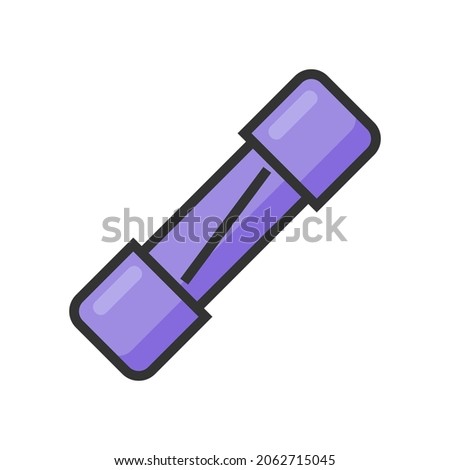 Fuse filled line icon, electronic and circuit part accessories in main board 4000x4000 pixel of artboard white background