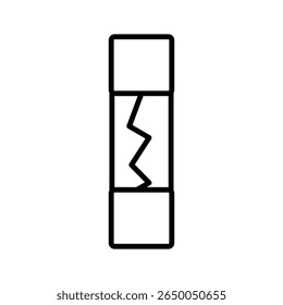 ícone de fusível plano fino contorno arte logotipo