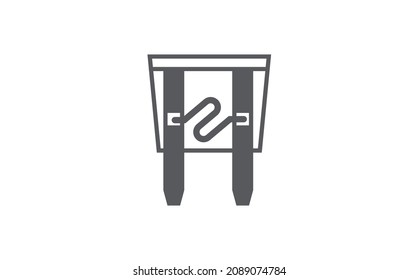 Fuse icon on white background isolate