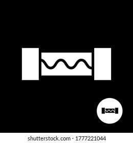 fuse icon vector on black background, fuse trendy filled icons from Transport collection