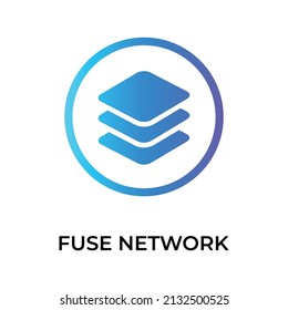 Fuse Network Cryptocurrency token icon. FUSE token symbol. Cryptocurrency vector icon. Flat Vector illustration - Vector