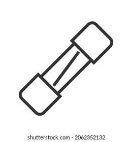 Fuse outline icon, electronic and circuit part accessories in main board