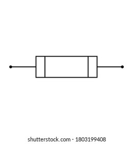 símbolo de fusible en fondo blanco