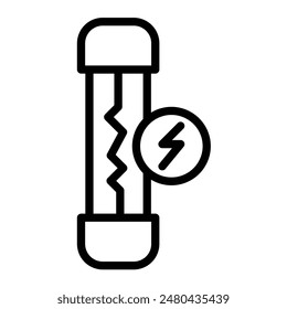 Design des Sicherungslinien-Vektorgrafik-Symbols