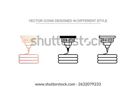 Fused Deposition Modeling icon design with white background stock illustration