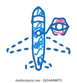 fuselage examination aircraft doodle icon sketch vector. fuselage examination aircraft sign. isolated symbol illustration