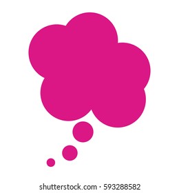 fushia cloud dialog box design vector illustration
