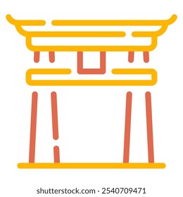 Fushimi Inari icon for web, app, infographic, etc