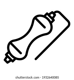 Fusible resistor icon. Outline fusible resistor vector icon for web design isolated on white background
