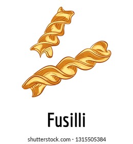 Fusilli icon. Cartoon of fusilli vector icon for web design isolated on white background
