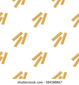 Fusilli icon pasta in cartoon style isolated on white background. Types of pasta pattern stock vector illustration.
