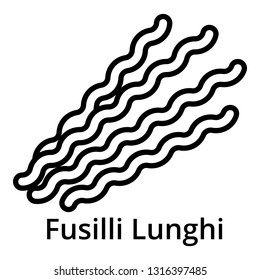 Fusilli lunghi icon. Outline fusilli lunghi vector icon for web design isolated on white background