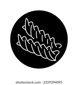 Fusilli pasta color line icon. Italian food. Flour products