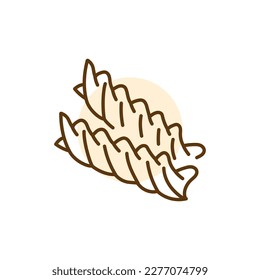 Fusilli pasta color line icon. Italian food. Flour products