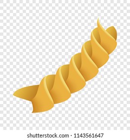 Fusilli pasta mockup. Realistic illustration of fusilli pasta vector mockup for on transparent background