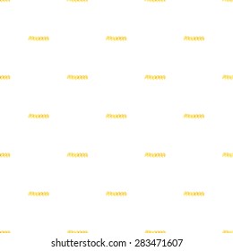 Fusilli. Seamless pattern with italian pasta. Real watercolor drawing. Vector illustration. Traced painting