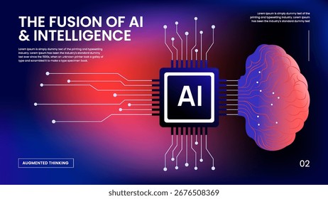Ilustración vectorial de diseño de tecnología de inteligencia humana