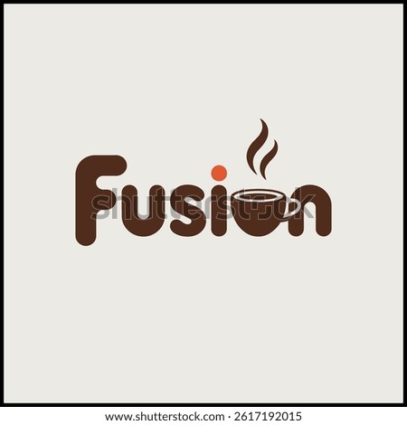 Fusion Coffee Logo - Warm Typography For Beverage Brand