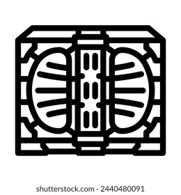 fusion experiment nuclear energy line icon vector. fusion experiment nuclear energy sign. isolated contour symbol black illustration