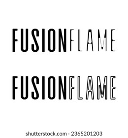 concepto de diseño del logotipo de la llama de fusión