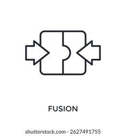 Estilo de contorno de icono de fusión. Ilustración vectorial Para El Diseño gráfico