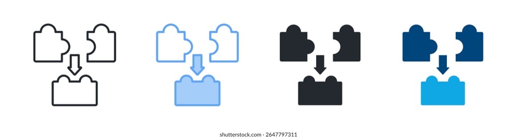 Fusion Icon Set Multiple Style. Designed In Outline, Blue, Glyph, Dual Tone