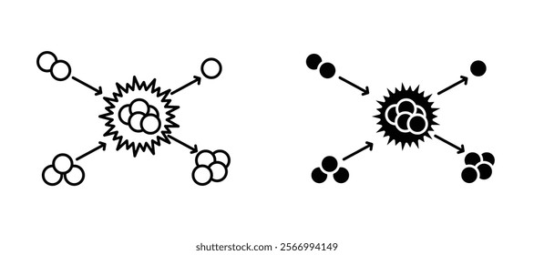Fusion icons in outline and fill. vector illustration for ui.