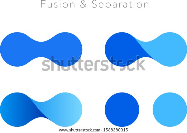 Fusion Image Logo Mark Set Design: vector de stock (libre de regalías ...