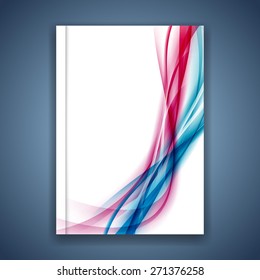 Fusion line folder cover over white concept modern abstract speed ray layout. Vector illustration