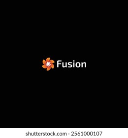 Fusion modern logo design concept