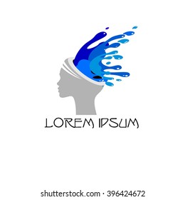 Fusion modes silhouettes of women in colors vector illustration