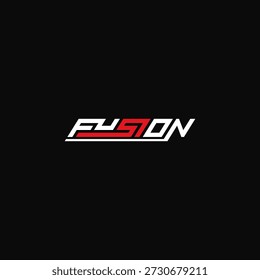 Diseño de logotipo de empresa de texto de fusión.